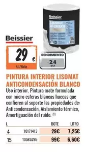 Oferta de Lisomat - Pintura Interior Anticondensación Blanco por 29€ en Obramat