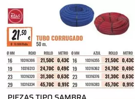 Oferta de Tubo Corrugado por 21,5€ en Obramat