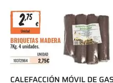 Oferta de Briquetas Madera por 2,75€ en Obramat