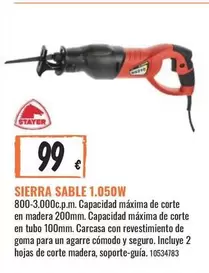 Oferta de Stayer - Sierra Sable 1050w por 99€ en Obramat
