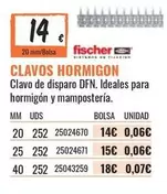 Oferta de Clavos Hormigon por 14€ en Obramat