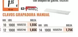 Oferta de Clavos Grapadora Manual por 1,55€ en Obramat