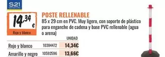 Oferta de Blanco - Poste Rellenable por 21,95€ en Obramat
