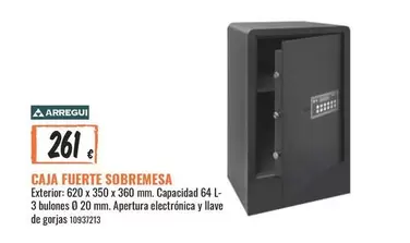 Oferta de Arregui - Caja Fuerte Sobremesa por 261€ en Obramat