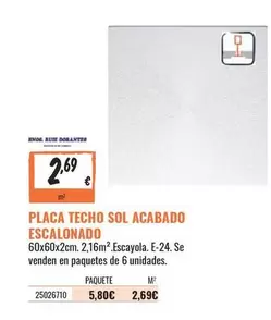 Oferta de Sol - Placa Techo  Acabado Escalonado por 2,69€ en Obramat