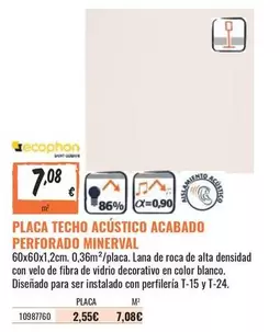 Oferta de Lana - Placa Techo Acústico Acabado Perforado Minervaal por 7,08€ en Obramat