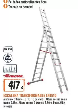 Oferta de Escalera Transformable En1510 por 417€ en Obramat