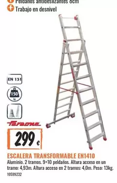 Oferta de Escalera Transformable En1410 por 299€ en Obramat