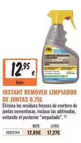 Oferta de Instant - Instant Remover Limpiador De Juntas 0.75l por 12,95€ en Obramat