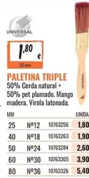 Oferta de Universal - Paletina Triple por 1,8€ en Obramat
