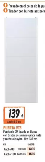 Oferta de Blanco - Puerta Vts por 139€ en Obramat