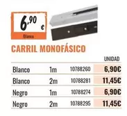 Oferta de Blanco - Carril Monofasico por 6,9€ en Obramat