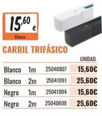 Oferta de Blanco - Carril Trifasico por 15,6€ en Obramat