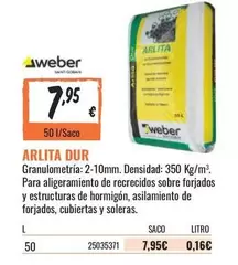 Oferta de Weber - Arlita Dur por 7,95€ en Obramat
