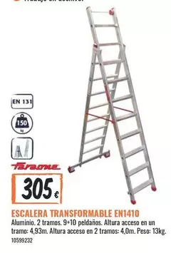 Oferta de Escalera Transformable En1410 por 305€ en Obramat