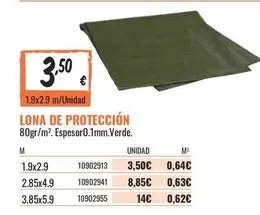 Oferta de Lona De Protección por 3,5€ en Obramat