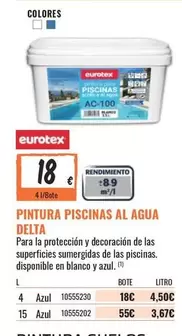 Oferta de Eurotex - Pintura Piscinas Al Agua por 18€ en Obramat