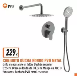 Oferta de Mango - Conjunto Ducha Rondo Pvd Metal por 229€ en Obramat