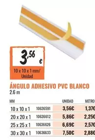 Oferta de Blanco - Angulo Adhesivos Pvc por 3,56€ en Obramat