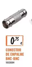 Oferta de Conector De Empalme Bnc-bnc por 0,75€ en Obramat