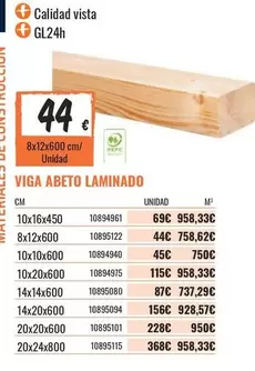 Oferta de Viga Abeto Laminado por 44€ en Obramat