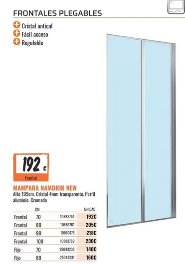 Oferta de Cristal - Mampara Mamdrik New por 192€ en Obramat