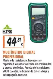 Oferta de Multimetro Digital Profesional por 44,81€ en Obramat
