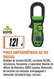 Oferta de Pinza Amperimérica Ac/dc Digital por 121€ en Obramat