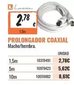 Oferta de Prolongador Coaxial por 2,78€ en Obramat