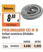 Oferta de Televes - Prolongador Cei M-h por 8,88€ en Obramat