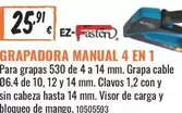 Oferta de Mango - Grapadora Manual 4 En 1 por 25,91€ en Obramat