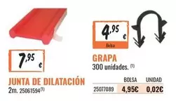Oferta de Junta De Dilatacion por 7,95€ en Obramat