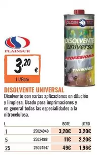 Oferta de Universal - Dissolvente por 3,2€ en Obramat