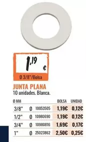 Oferta de Junta Plana por 1,19€ en Obramat