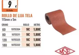 Oferta de Rollo De Lija Tela por 1,8€ en Obramat