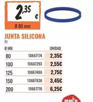 Oferta de Junta Silicona por 2,35€ en Obramat