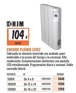 Oferta de HJM - ECD2 por 104€ en Obramat