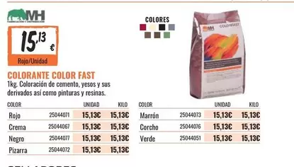 Oferta de Colorante Color Fast por 15,13€ en Obramat
