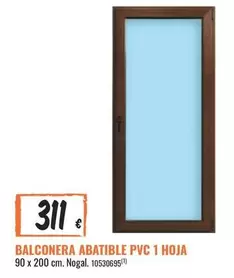 Oferta de PVC - Balconera Abatible Pvc 1 Hoja por 311€ en Obramat