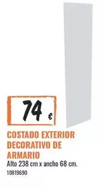 Oferta de Costado Exterior Decorativo De Armario por 74€ en Obramat