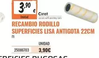 Oferta de Recambio Rodillo Superficies Lisa Antigota 22cm por 3,9€ en Obramat