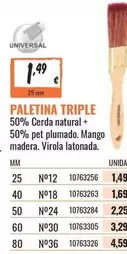 Oferta de Universal - Paletina Triple por 1,49€ en Obramat
