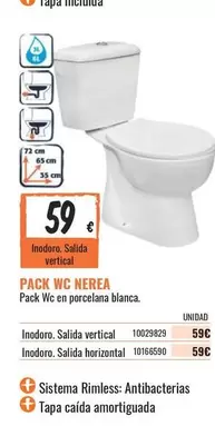 Oferta de Vertical - Pack Wc Nerea por 59€ en Obramat