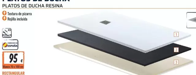 Oferta de Blanco - Platos De Ducha Resina por 95€ en Obramat