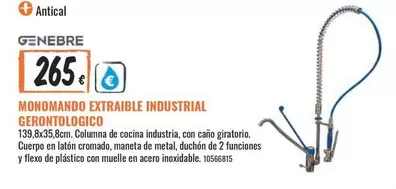Oferta de Monomando Extraible Industrial Geronologico por 265€ en Obramat