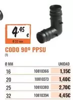 Oferta de Codo 90 por 4,45€ en Obramat