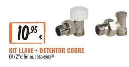 Oferta de Kit Llave + Detentor Cobre por 10,95€ en Obramat