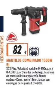 Oferta de Stayer - Martillo Combinado 1500w por 82€ en Obramat
