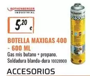 Oferta de Botella Maxigas 400 por 5,2€ en Obramat