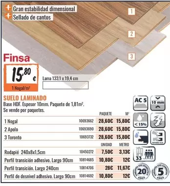 Oferta de Apolo - Suelo Laminado por 15,8€ en Obramat